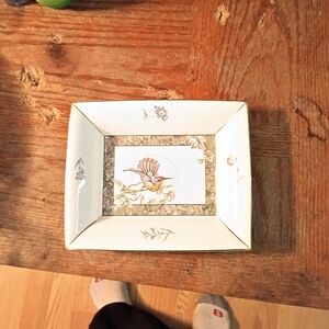 Floral Rectangular Ceramic Dish